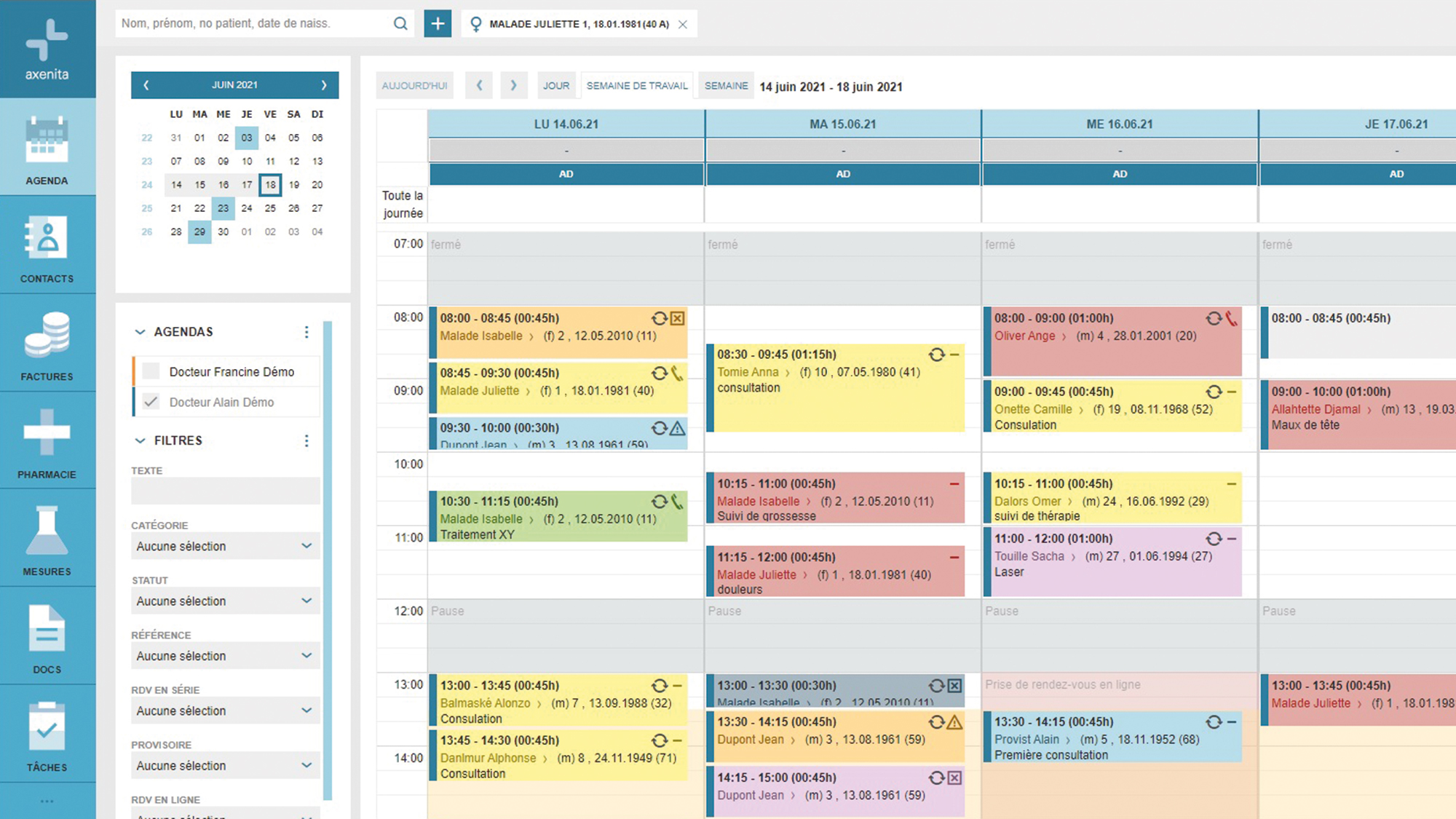 Logiciel modulaire pour médicaux